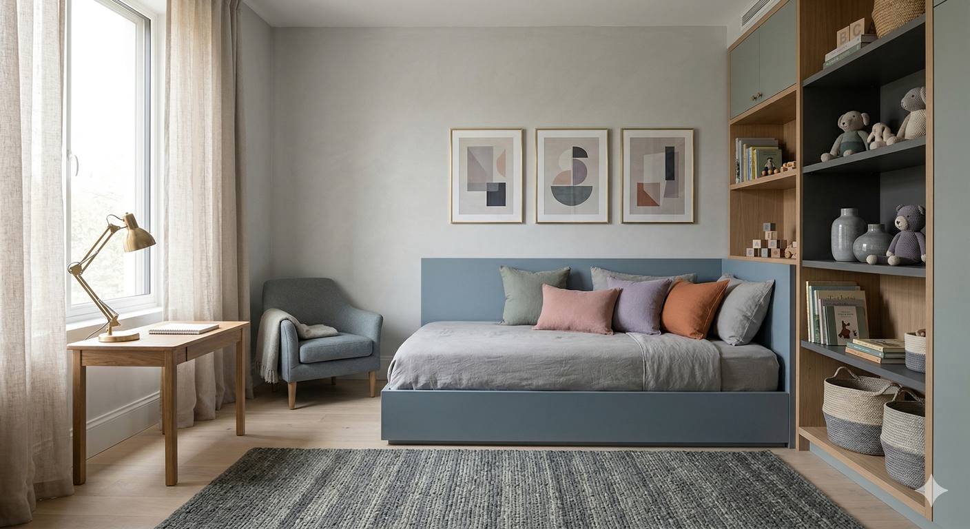 莫蘭迪色兒童房