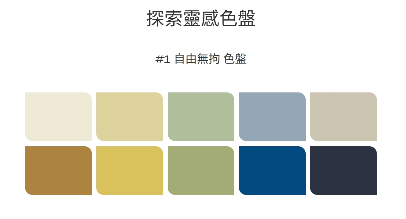 用充滿趣味與驚喜的配色方案,為客廳牆面(甚至天花板)注入活力吧!在這個空間中,我們運用「自由無拘」色盤中充滿朝氣的黃色與綠色,拼接出令人愉悅的現代背景,再以活力四射的躍動蔚藍作為點睛之筆,創造鮮明對比效果。這款亮眼的藍色從走廊延伸到客廳,不僅建立視覺連結,更讓整體空間風格更為一致和諧。